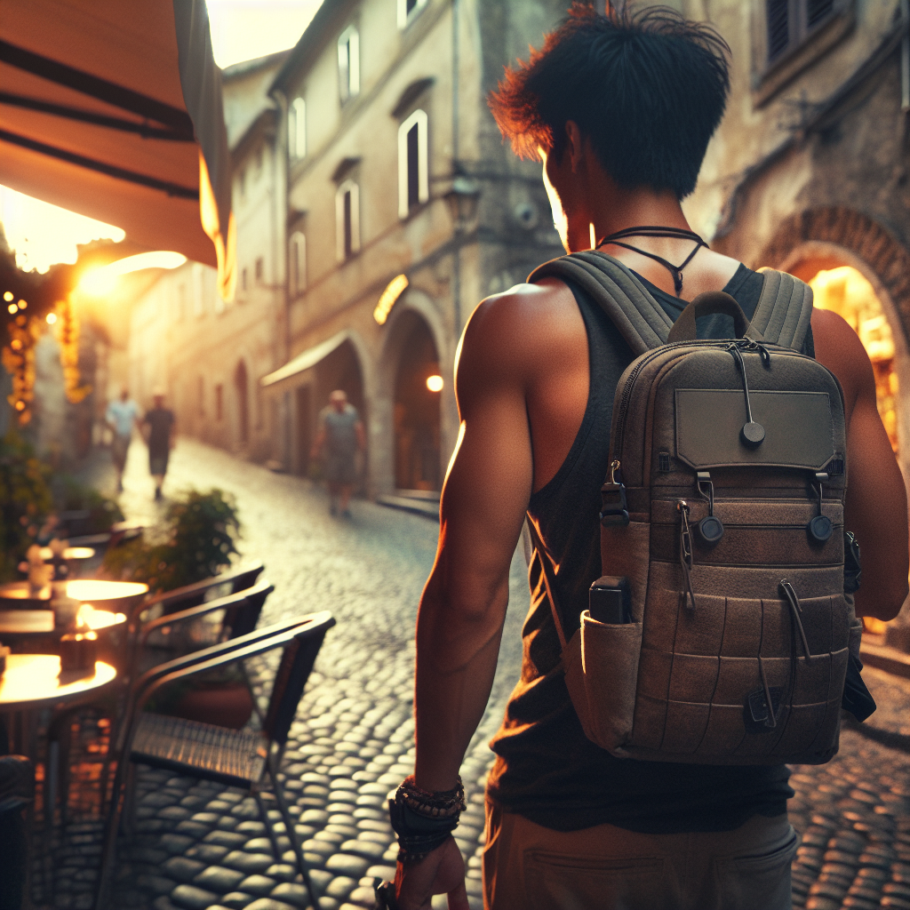 도난 방지 슬링백 하나로 유럽 골든아워 걷기 🌇